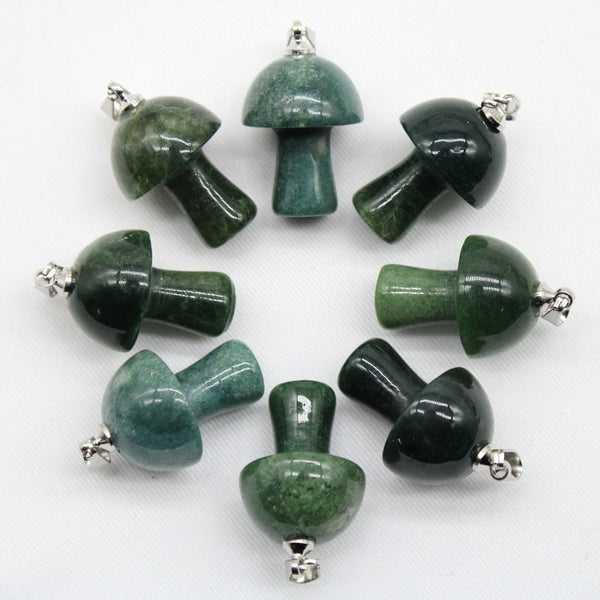 Mixed Crystal Mushroom Pendants-ToShay.org