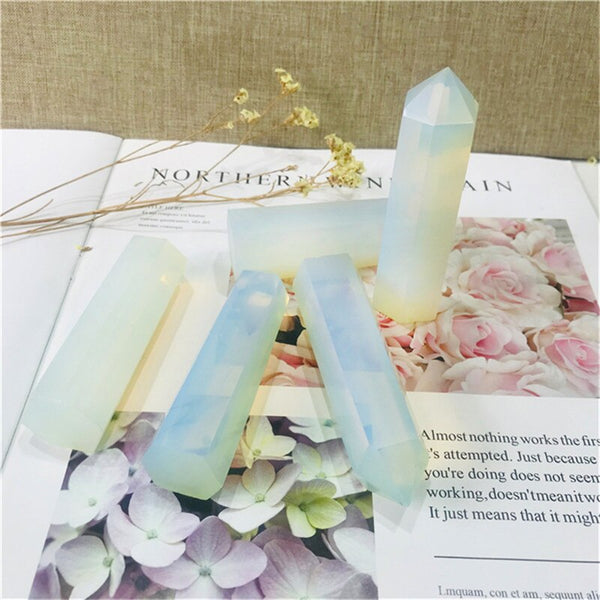 White Opalite Wand Point-ToShay.org