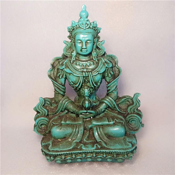 Blue Turquoise Caishen Buddha-ToShay.org