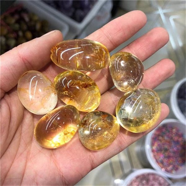 Yellow Citrine Tumbled Stones-ToShay.org