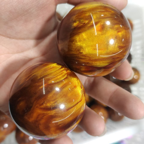 Gold Silk Amber Ball-ToShay.org