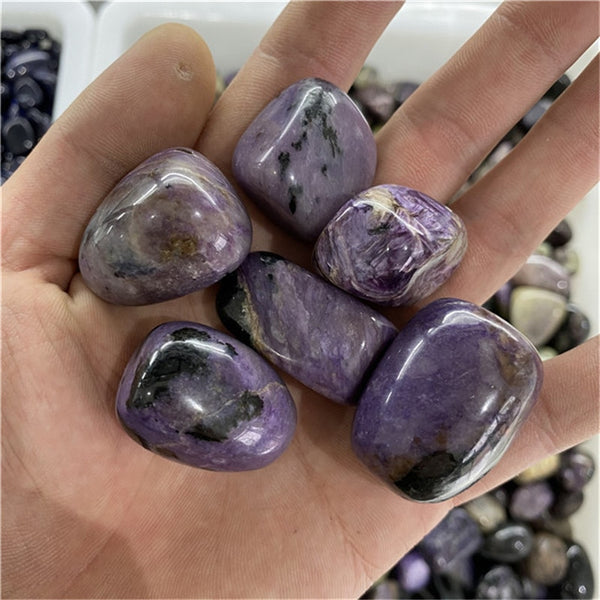 Purple Charoite Tumbled Stones-ToShay.org