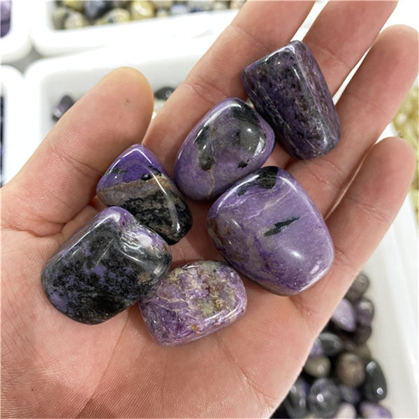 Purple Charoite Tumbled Stones-ToShay.org