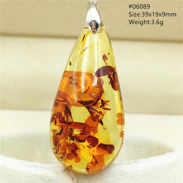 Yellow Amber Flower Crystal Pendant-ToShay.org