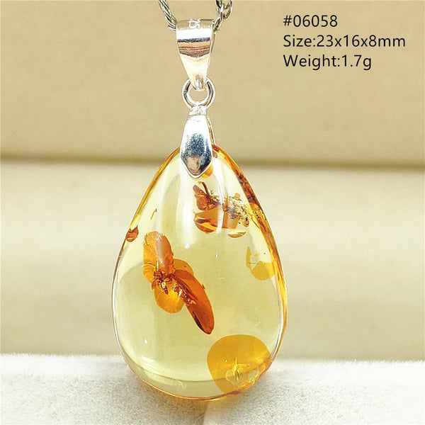 Yellow Amber Flower Crystal Pendant-ToShay.org