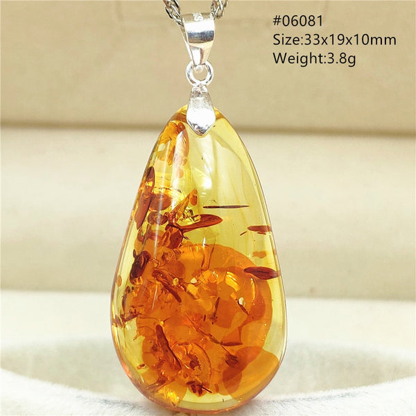 Yellow Amber Flower Crystal Pendant-ToShay.org