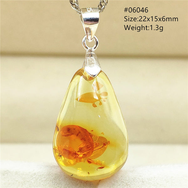 Yellow Amber Flower Crystal Pendant-ToShay.org