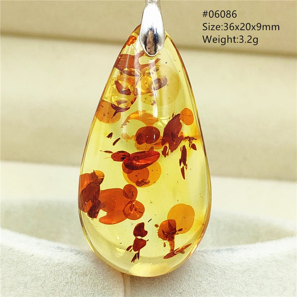 Yellow Amber Flower Crystal Pendant-ToShay.org