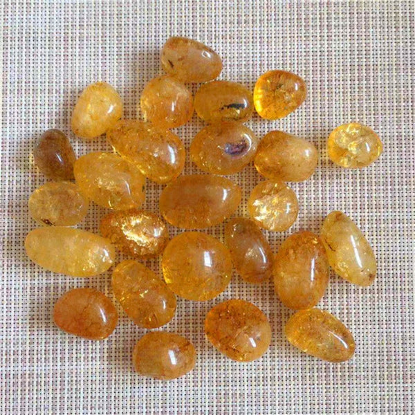 Yellow Citrine Crack Crystal Stones-ToShay.org