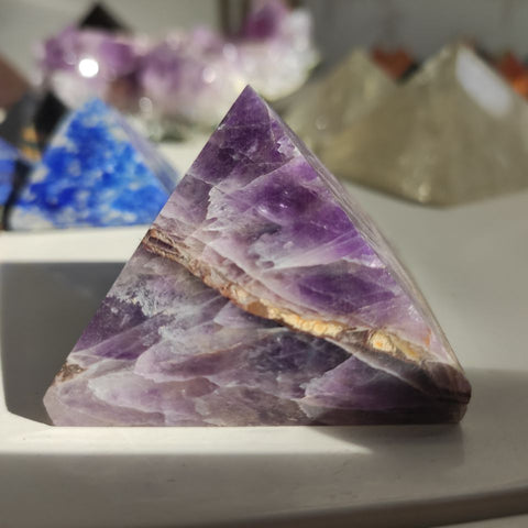 Purple Amethyst Crystal Pyramid-ToShay.org