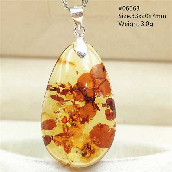 Yellow Amber Flower Crystal Pendant-ToShay.org