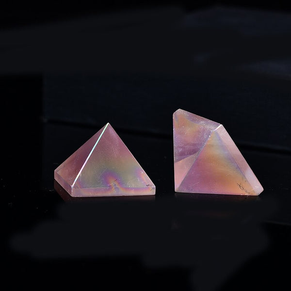 Pink Aura Rose Quartz Pyramid-ToShay.org