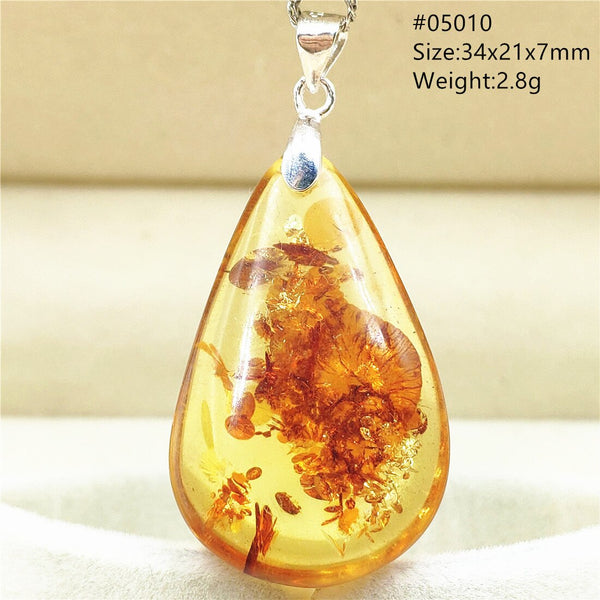 Yellow Amber Flower Crystal Pendant-ToShay.org