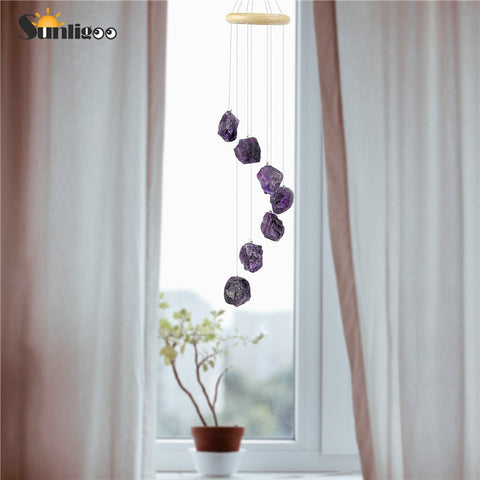 Purple Amethyst Windchimes-ToShay.org