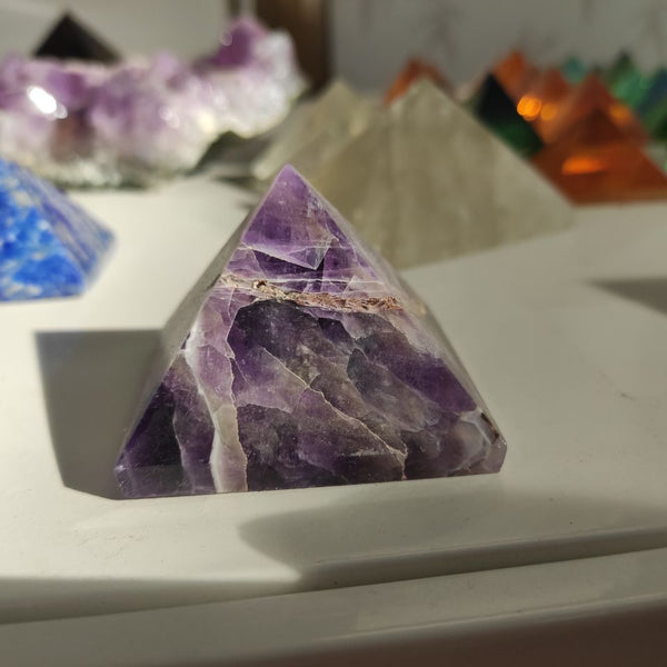 Purple Amethyst Crystal Pyramid-ToShay.org