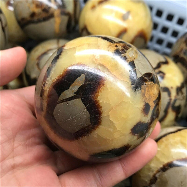 Yellow Septarian Stone Ball-ToShay.org