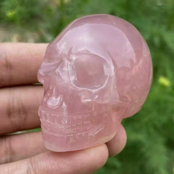 Pink Powder Quartz Skull-ToShay.org