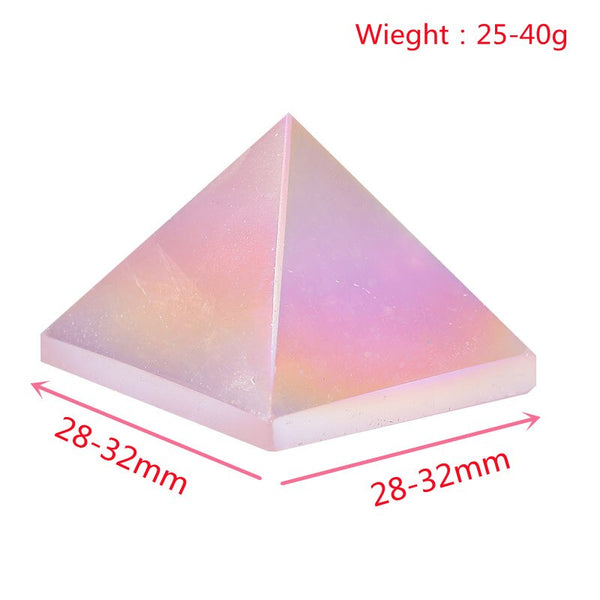 Pink Aura Rose Quartz Pyramid-ToShay.org