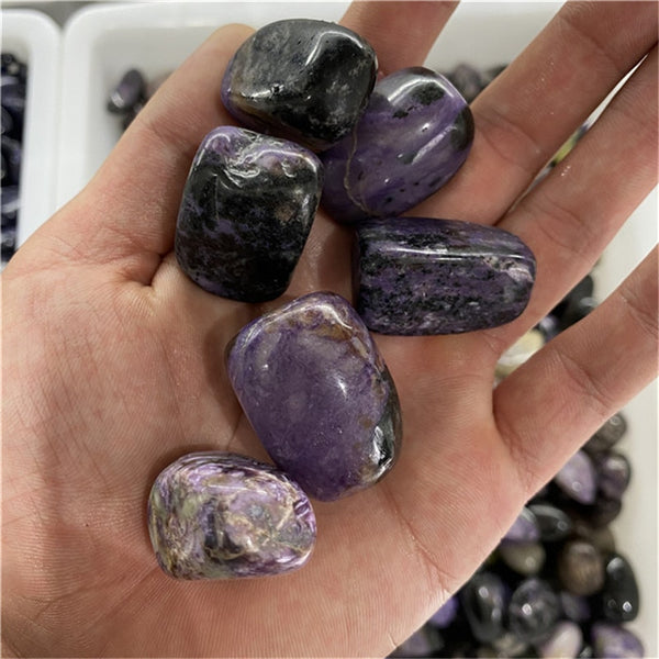 Purple Charoite Tumbled Stones-ToShay.org