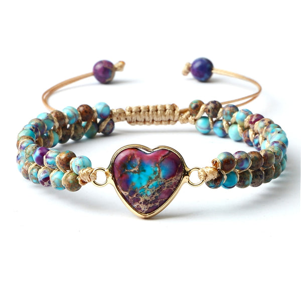 Mixed Crystal Heart Bracelets-ToShay.org