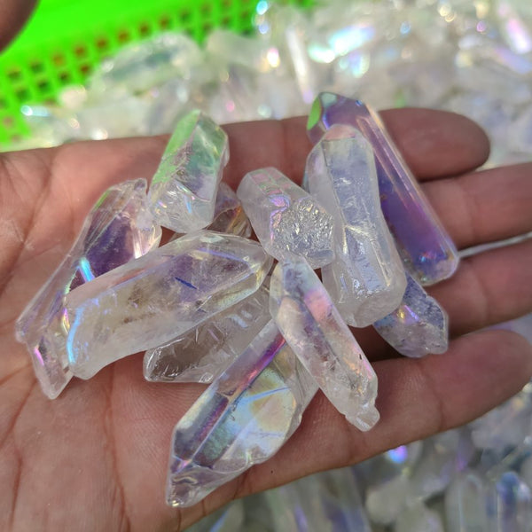 Clear Rainbow Aura Crystal Wand-ToShay.org