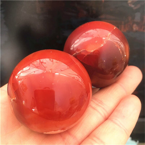 Red Agate Stone Ball-ToShay.org