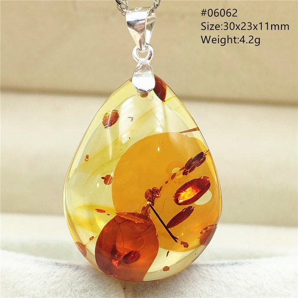 Yellow Amber Flower Crystal Pendant-ToShay.org