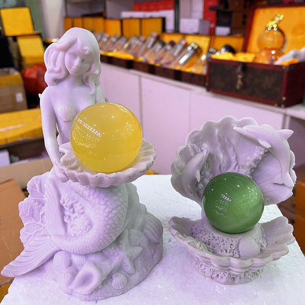 Mermaid Crystal Ball Display Stand-ToShay.org