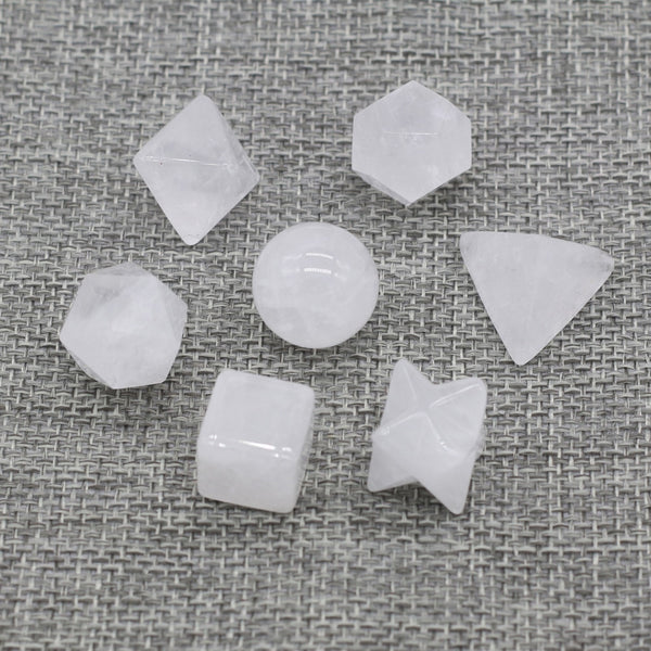 White Quartz Platonic Solids-ToShay.org