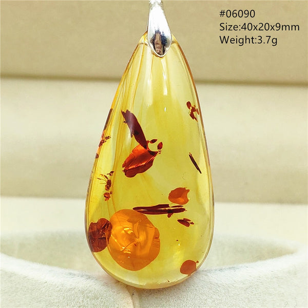 Yellow Amber Flower Crystal Pendant-ToShay.org