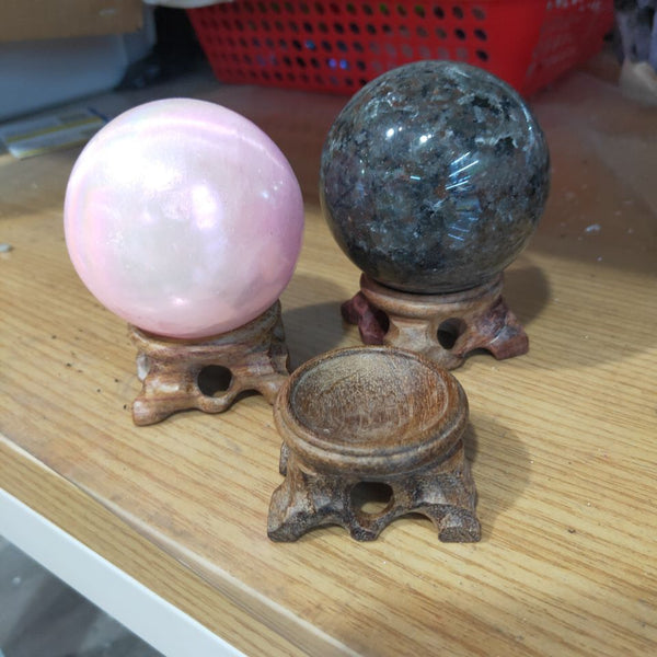 Wood Crystal Ball Holder-ToShay.org