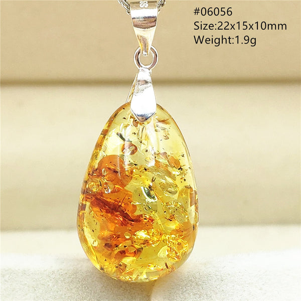 Yellow Amber Flower Crystal Pendant-ToShay.org