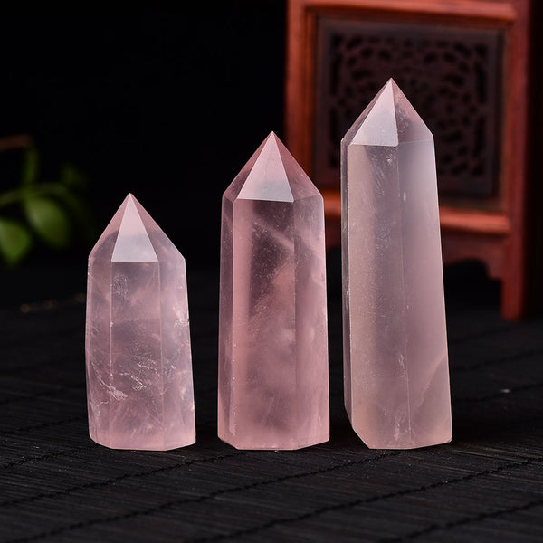 Rose Quartz Crystal Wands-ToShay.org