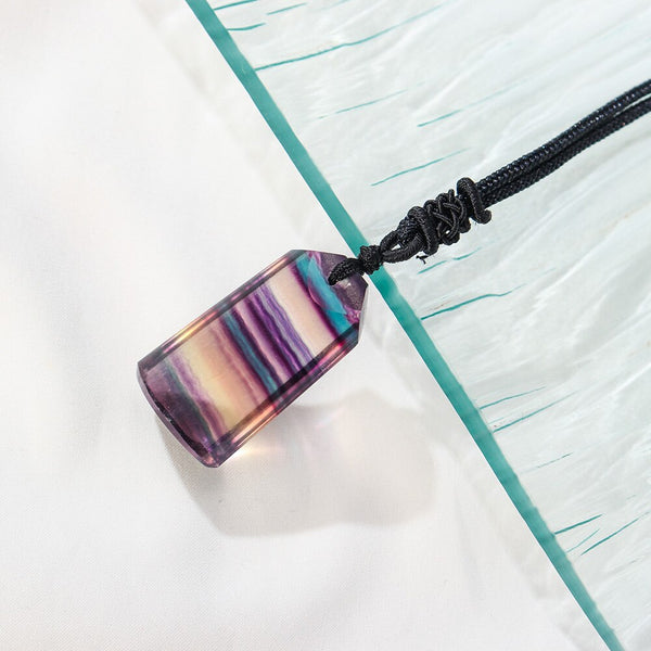 Rainbow Fluorite Pendant-ToShay.org