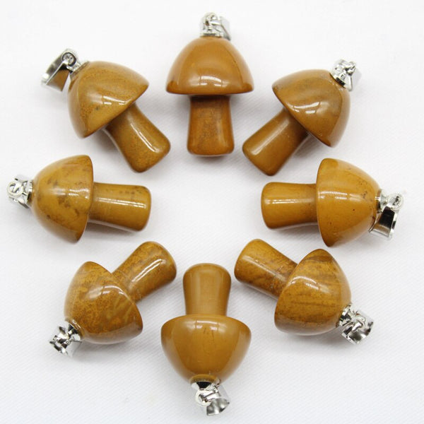 Mixed Crystal Mushroom Pendants-ToShay.org