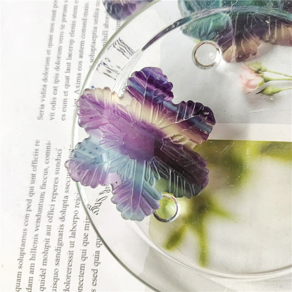 Purple Stripe Fluorite Flowers-ToShay.org