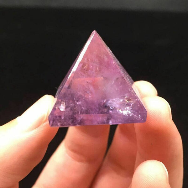 Purple Amethyst Quartz Crystal Pyramid-ToShay.org