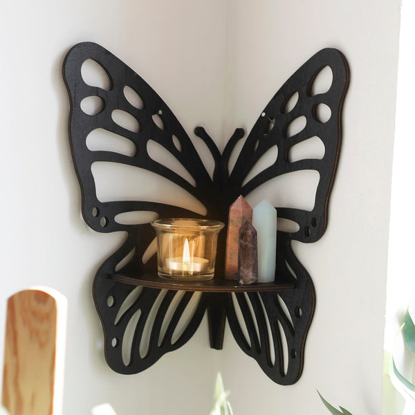 Wood Butterfly Display Shelf-ToShay.org