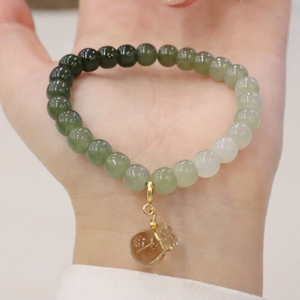 Green Jade Bead Bracelets-ToShay.org