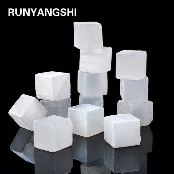 White Selenite Cubes-ToShay.org