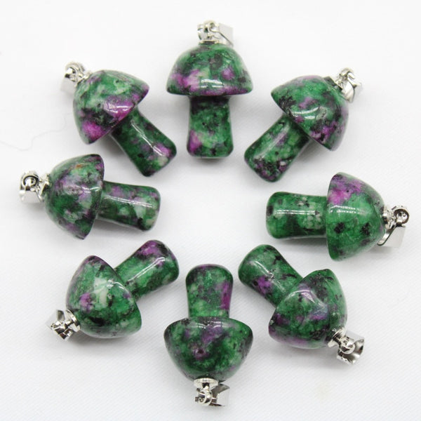 Mixed Crystal Mushroom Pendants-ToShay.org