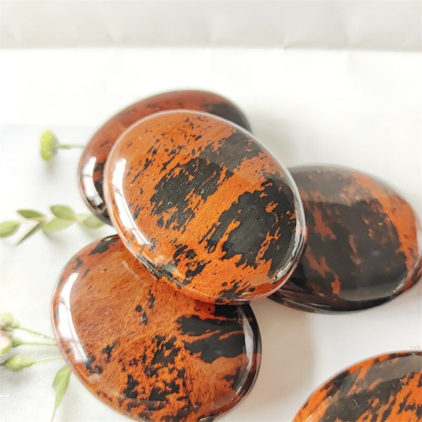 Red Obsidian Palm Stones-ToShay.org