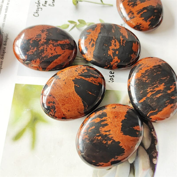 Red Obsidian Palm Stones-ToShay.org