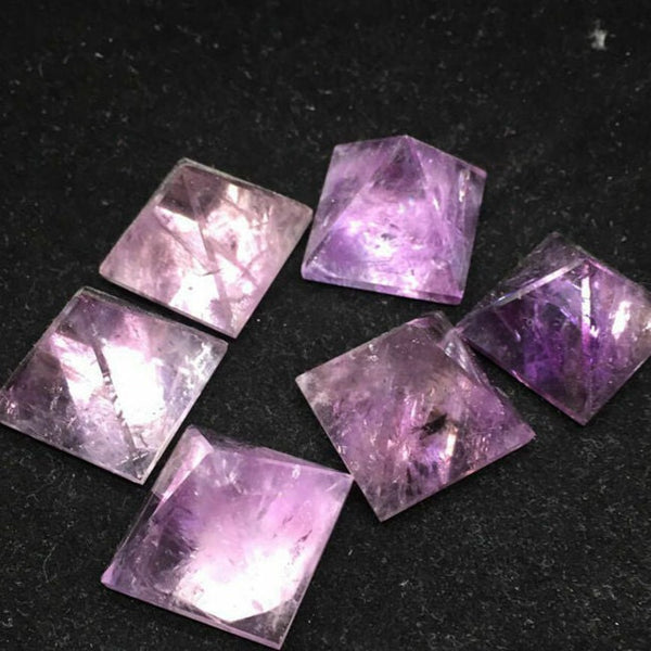 Purple Amethyst Quartz Crystal Pyramid-ToShay.org