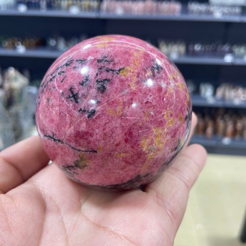 Pink Rhodonite Stone Ball-ToShay.org