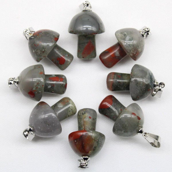 Mixed Crystal Mushroom Pendants-ToShay.org