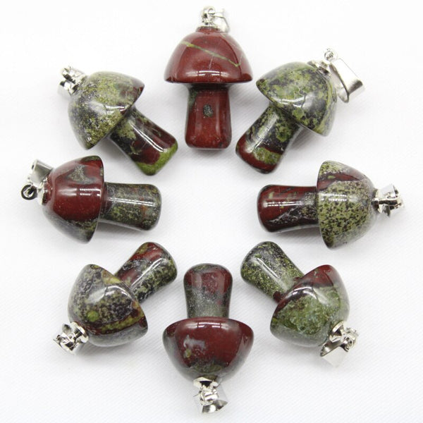 Mixed Crystal Mushroom Pendants-ToShay.org