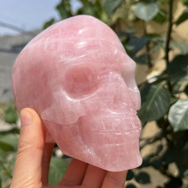 Pink Rose Quartz Skull-ToShay.org