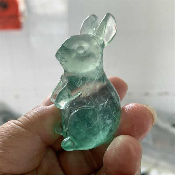 Green Fluorite Rabbit-ToShay.org