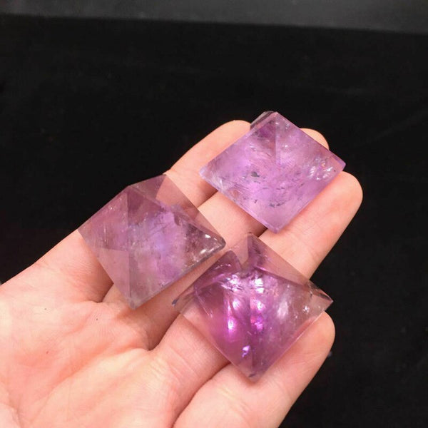 Purple Amethyst Quartz Crystal Pyramid-ToShay.org